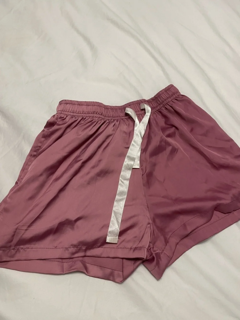 Pink Satin Tie-Strap PJ Set